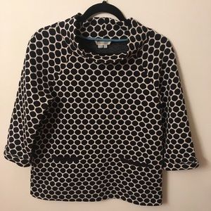 Boden Navy/White polka dot top